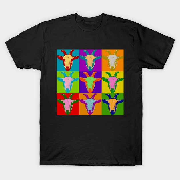 Billy Goat Pop Art Love Goats T-Shirt by joannejgg